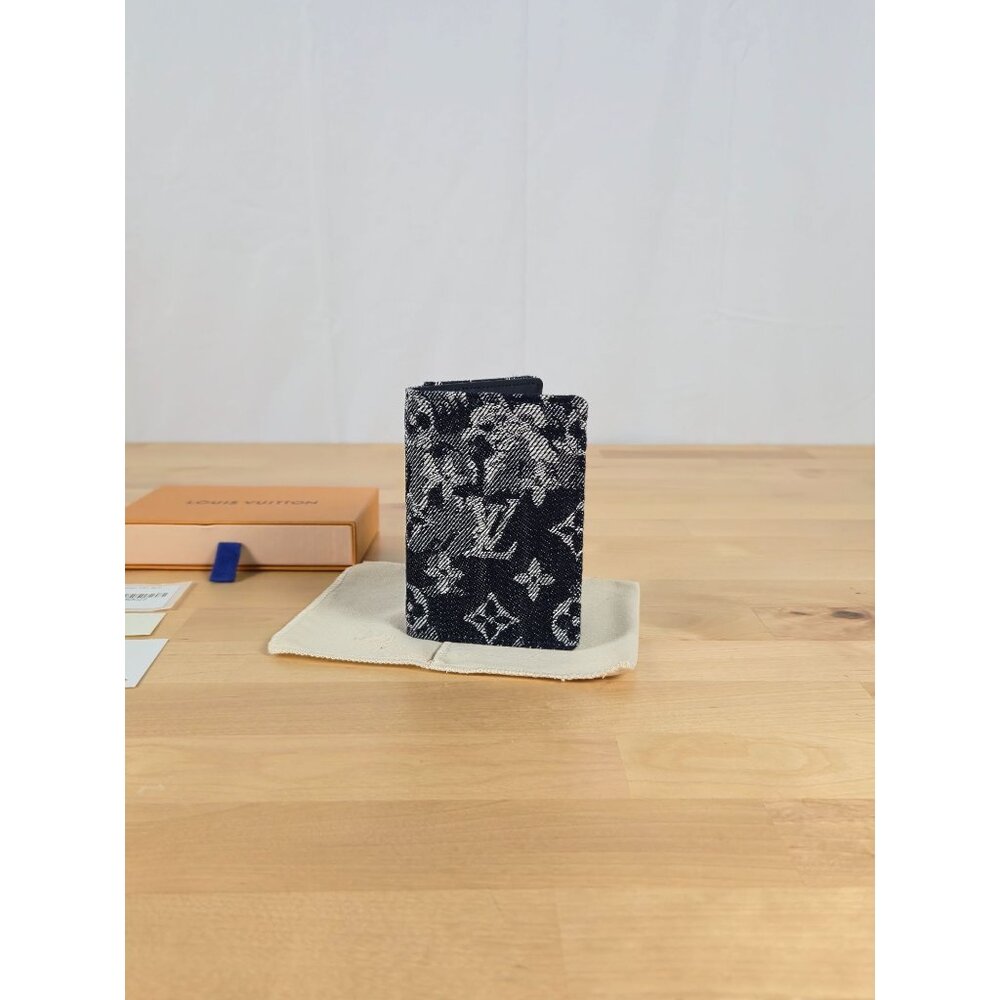 SOLD Louis Vuitton Rare Virgil Abloh Monogram Tapestry Pocket Organizer Bleu